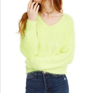 Freshman Junior’s Fuzzy V-Neck Sweater